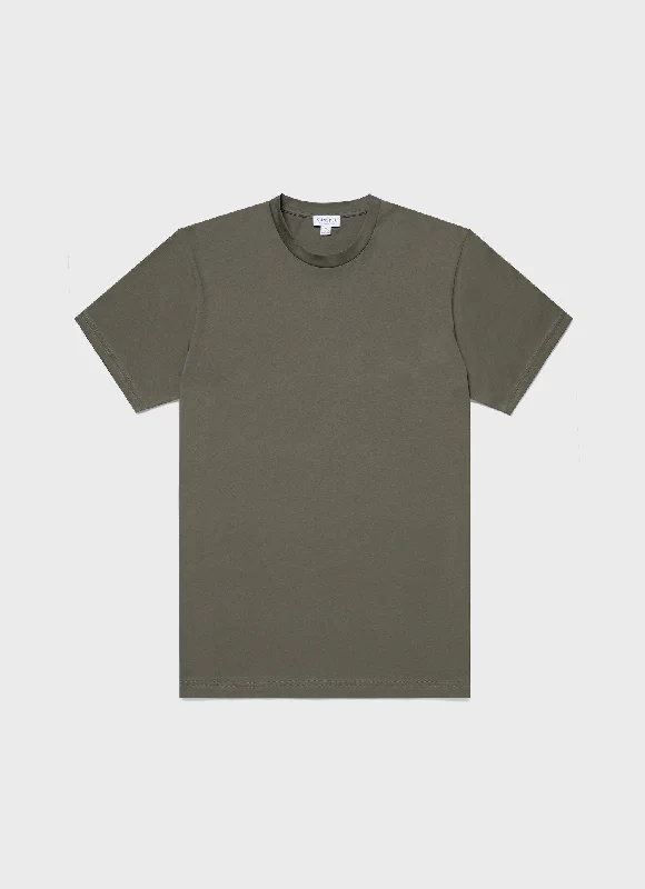 Men's team t-shirt-Men's Riviera Midweight T‑shirt in Khaki