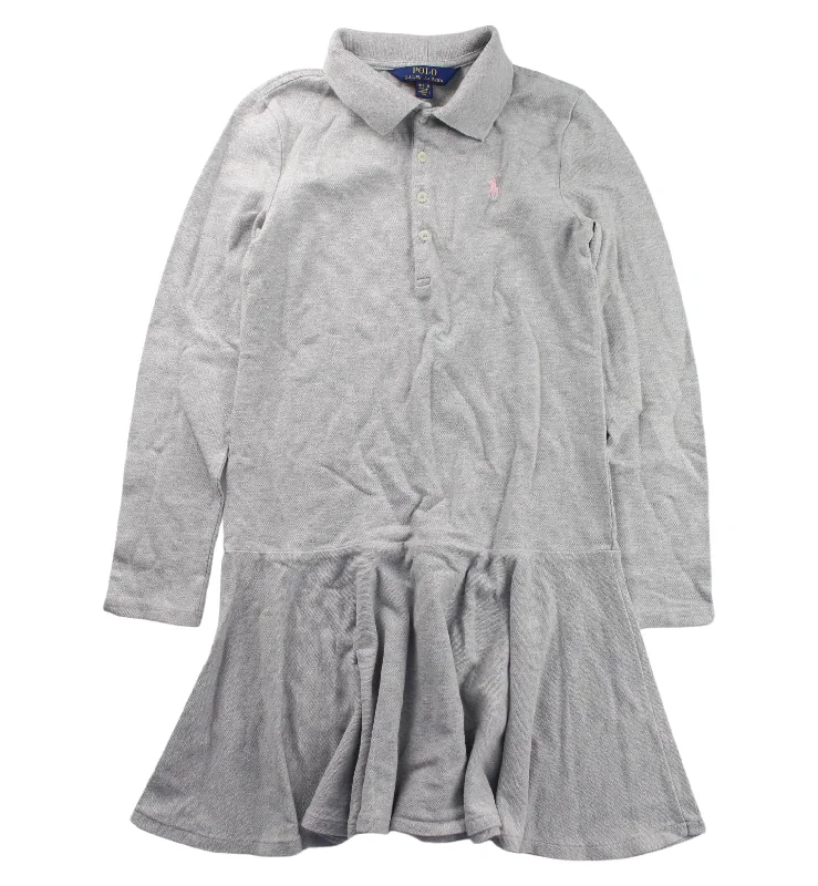 Men's antibacterial gym wear polo shirt-Polo Ralph Lauren Long Sleeve Dress 8Y - 10Y