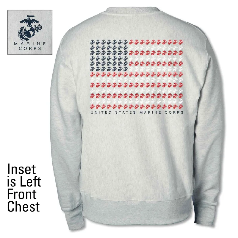 Men's uniform sweatshirt-Champion EGA Flag Men's Sweatshirt