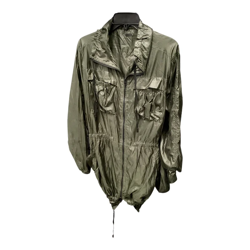 Men's pre-washed trench coat-Jacket Windbreaker By Blanknyc In Green, Size: Xs