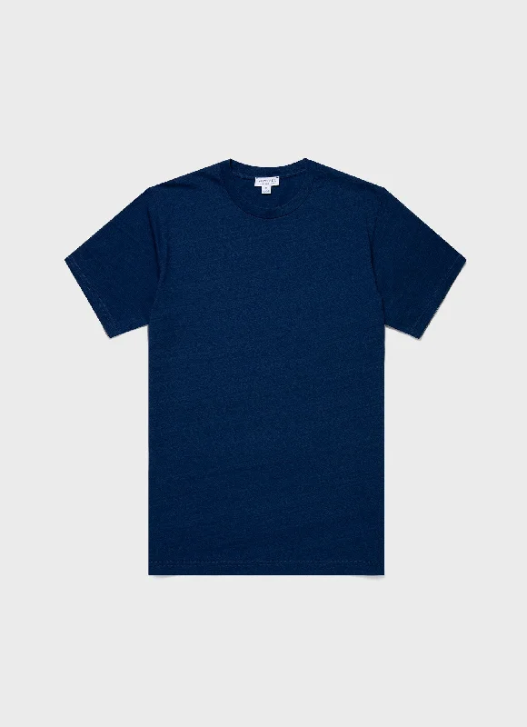 Men's soft t-shirt-Men's Riviera Midweight T-shirt in Real Indigo