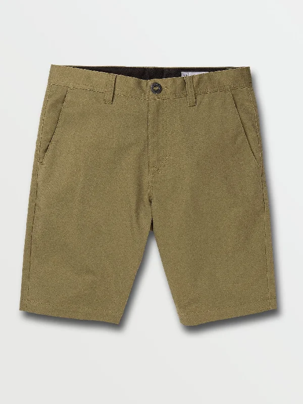 Men's fashionable board shorts-Frickin Modern Stretch Shorts - Martini Olive