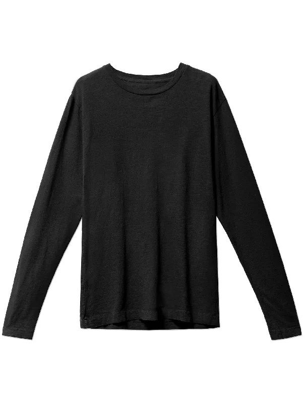 Men's short sleeve t-shirt-Noah Long Sleeve Black