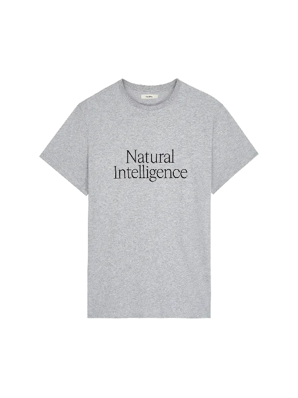 Men's superhero t-shirt-Mens 365 Natural Intelligence T-shirt—grey marl