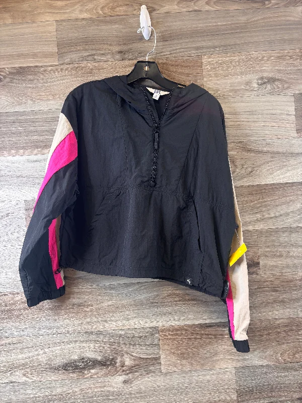 Men's summer windbreaker-Jacket Windbreaker By Joy Lab In Black & Pink, Size: M