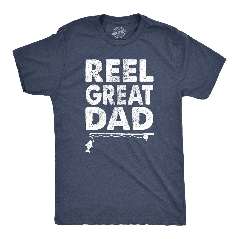 Men's sports t-shirt-Reel Great Dad Men's T Shirt