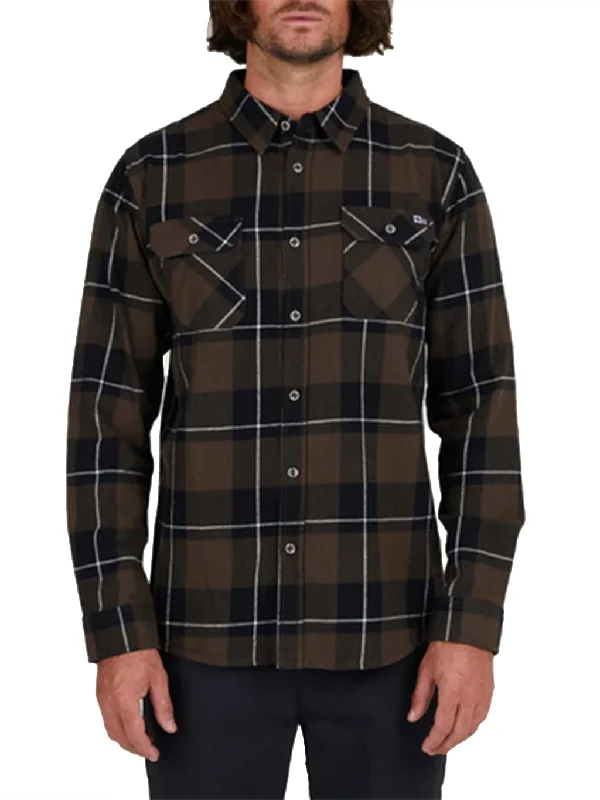 Men's versatile office wear shirt-Woven First Light Flannel