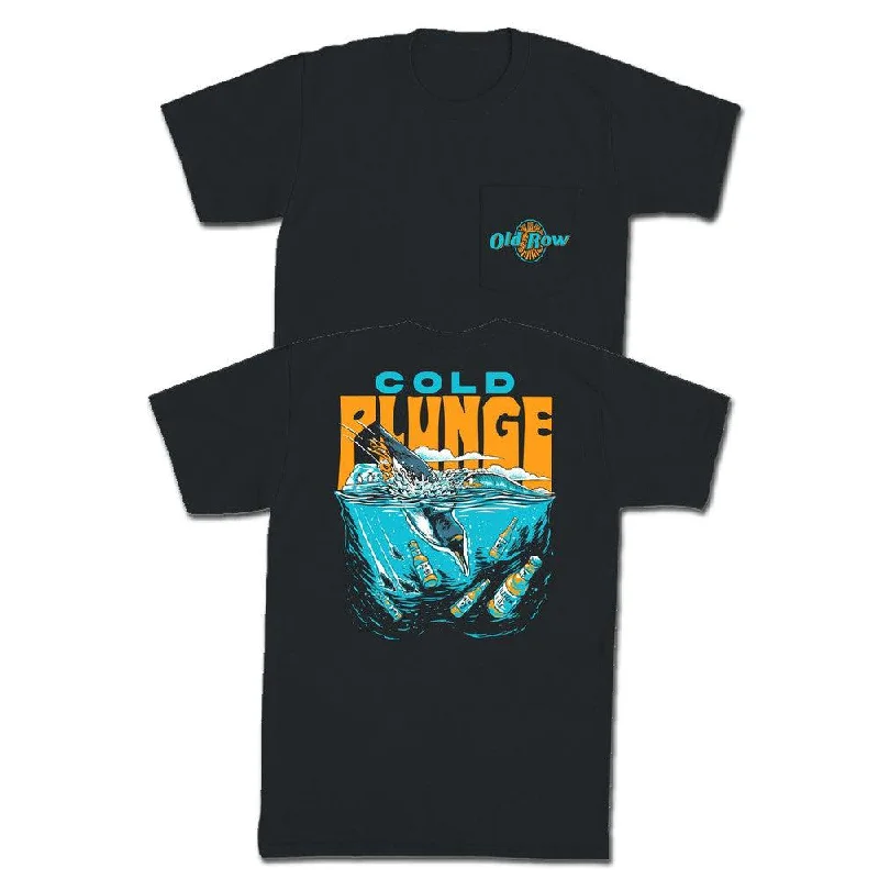 Men's adventure t-shirt-The Cold Plunge Pocket Tee