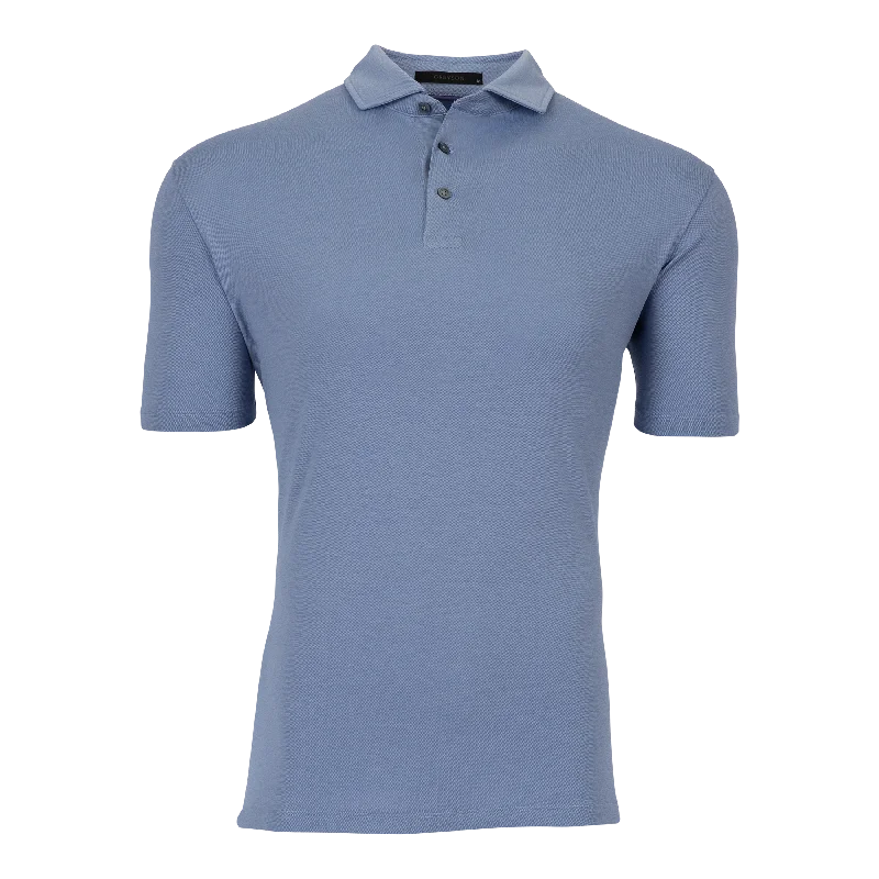 Men's organic casual polo shirt-Omaha Polo (Cloud)