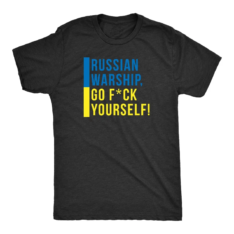 Men's fan t-shirt-Russian Warship, Go Fuck Yourself Men's T Shirt