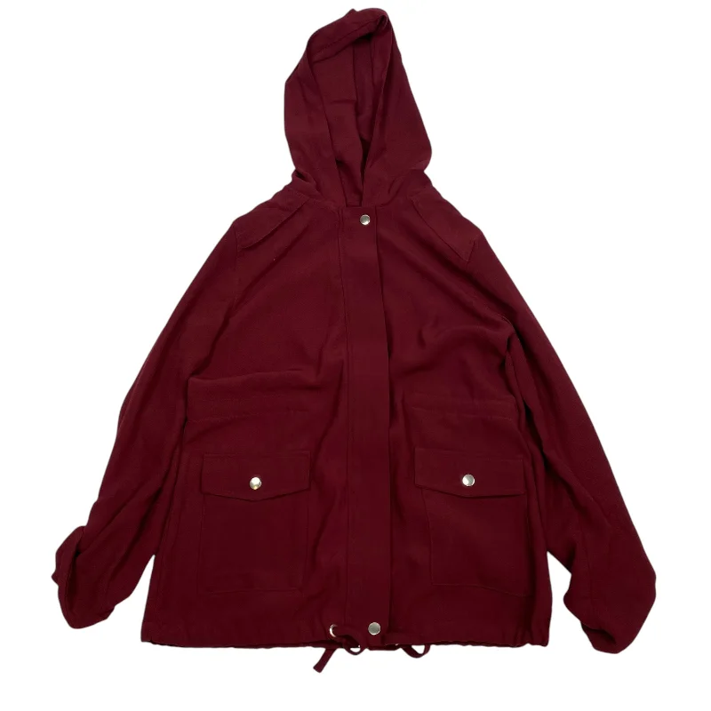 Men's comfortable raincoat-Jacket Other By Em In Red, Size: S