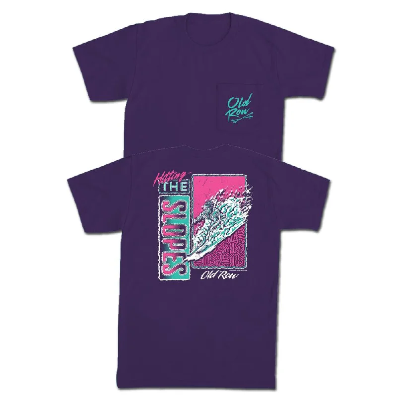 Men's custom t-shirt-Hitting The Slopes V11 Pocket Tee