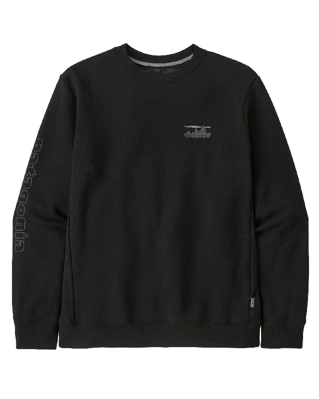 Men's basketball sweatshirt-Patagonia '73 Skyline Uprisal Crew Sweatshirt - Ink Black