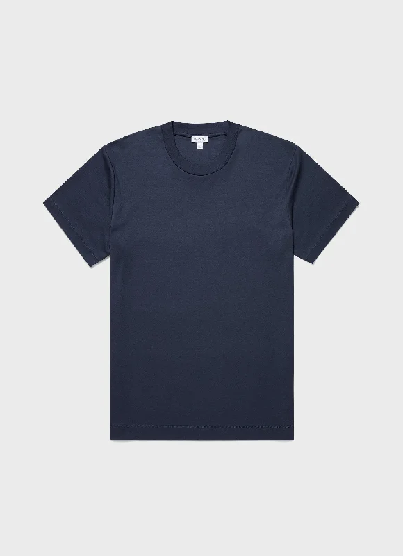 Men's beach t-shirt-Men's Relaxed Fit Heavyweight T-shirt in Slate Blue