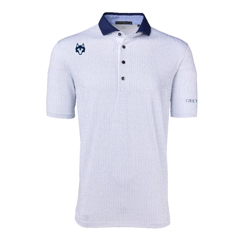 Men's comfortable gym wear polo shirt-Players Club Herringbow Polo