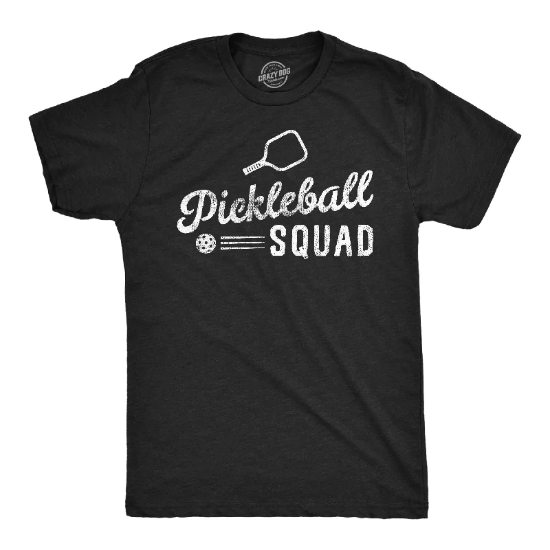 Men's baseball t-shirt-Pickleball Squad Men's T Shirt