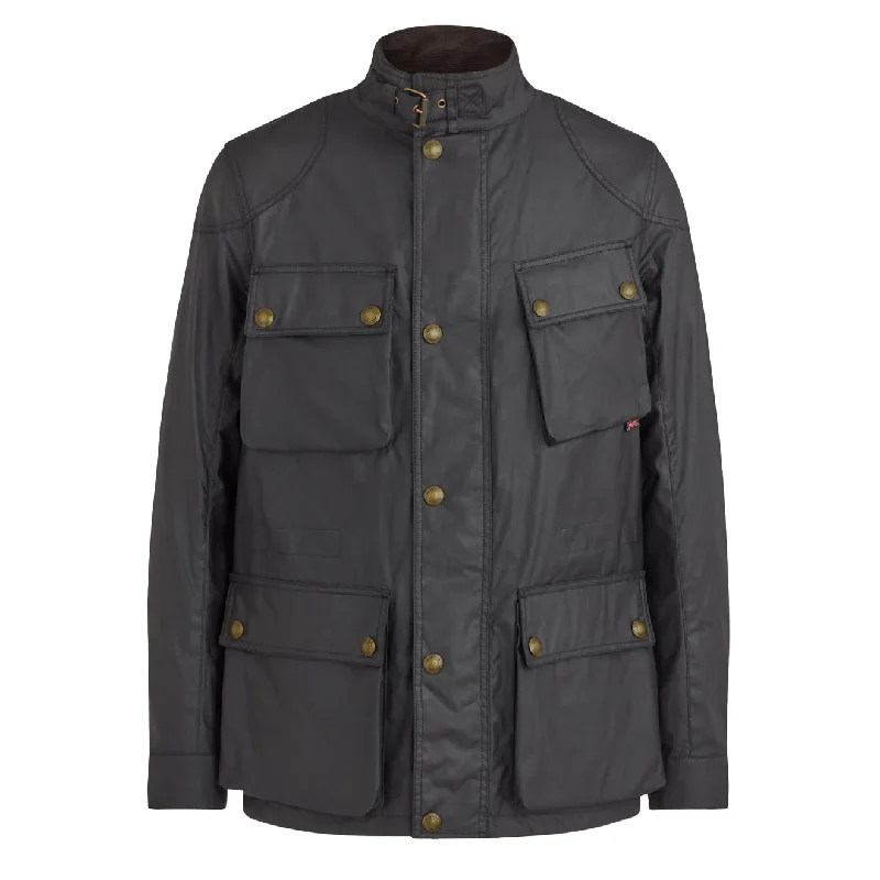 Men's antibacterial softshell coat-Belstaff Fieldmaster Jacket Black