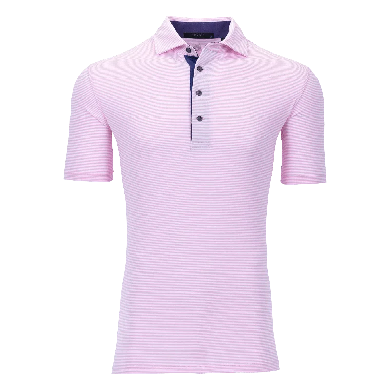 Men's tech-inspired casual polo shirt-Saranac Polo (Plumeria)