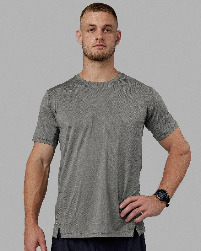 Men's slogan t-shirt-Pace Running Tee - Graphite