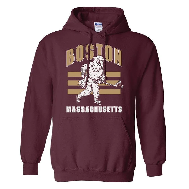 Men's comfortable hoodie-Boston Hockey Hoodie