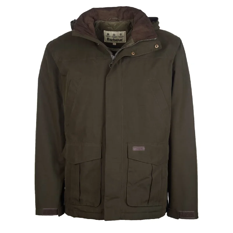 Men's lightweight softshell jacket-Barbour Brockstone Jacket Dark Olive