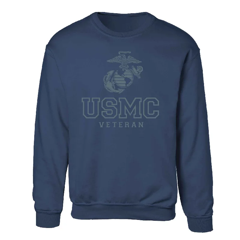 Men's windproof sweatshirt-USMC Veteran Tonal Sweatshirt