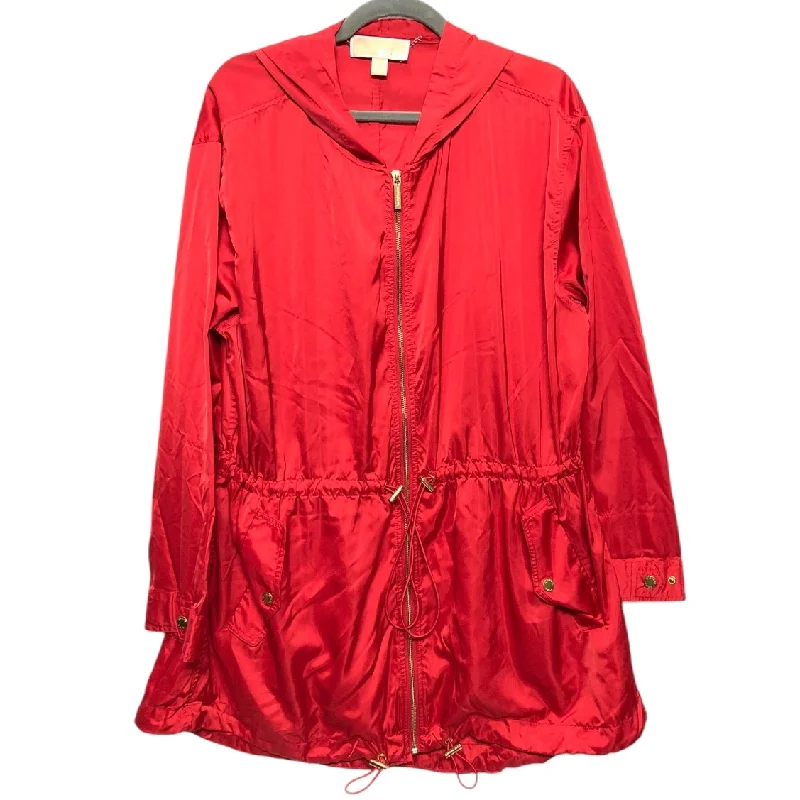 Men's versatile raincoat-Jacket Windbreaker By Michael By Michael Kors In Red, Size: Xl