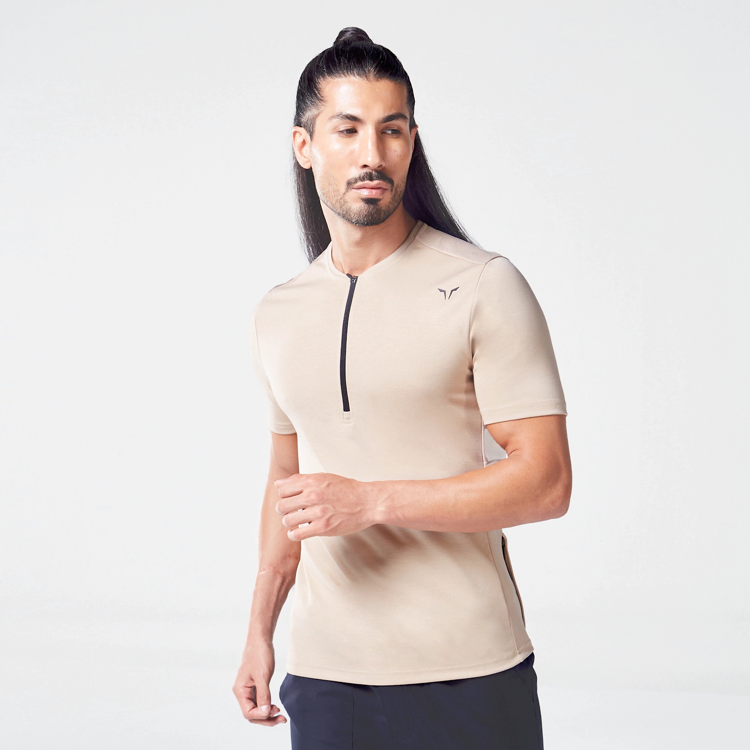 Men's pocket t-shirt-Code Zipped Urban Tee - Cobblestone