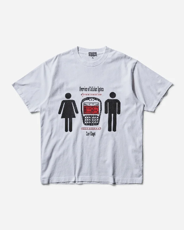 Men's smart casual t-shirt-Men's Cellular System T-Shirt White