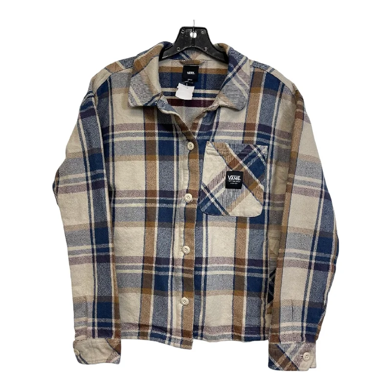 Men's durable windbreaker-Jacket Shirt By Vans In Plaid, Size: S