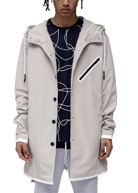 Men's weather-resistant trench coat-Men's Water Repellent Hooded Jacket