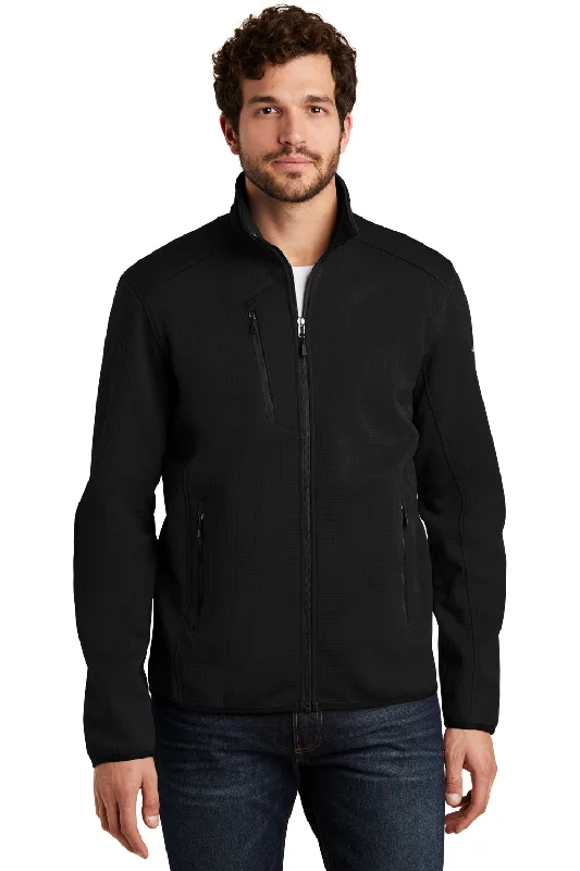 Men's cooling field jacket-Eddie Bauer Mens Dash Pill Resistant Full Zip Jacket - Black