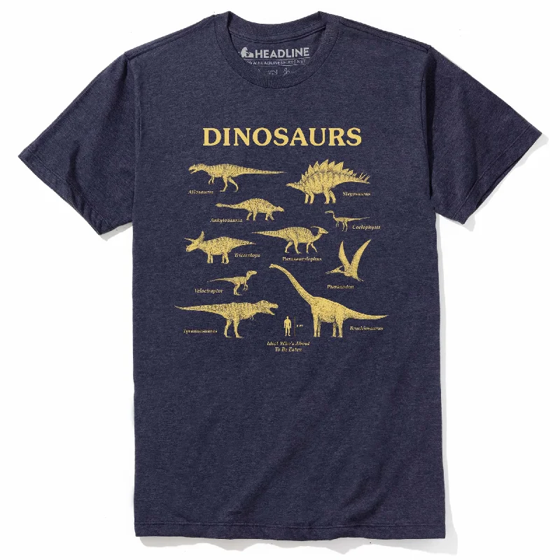 Men's basic t-shirt-Dinosaurs & Idiot T-Shirt