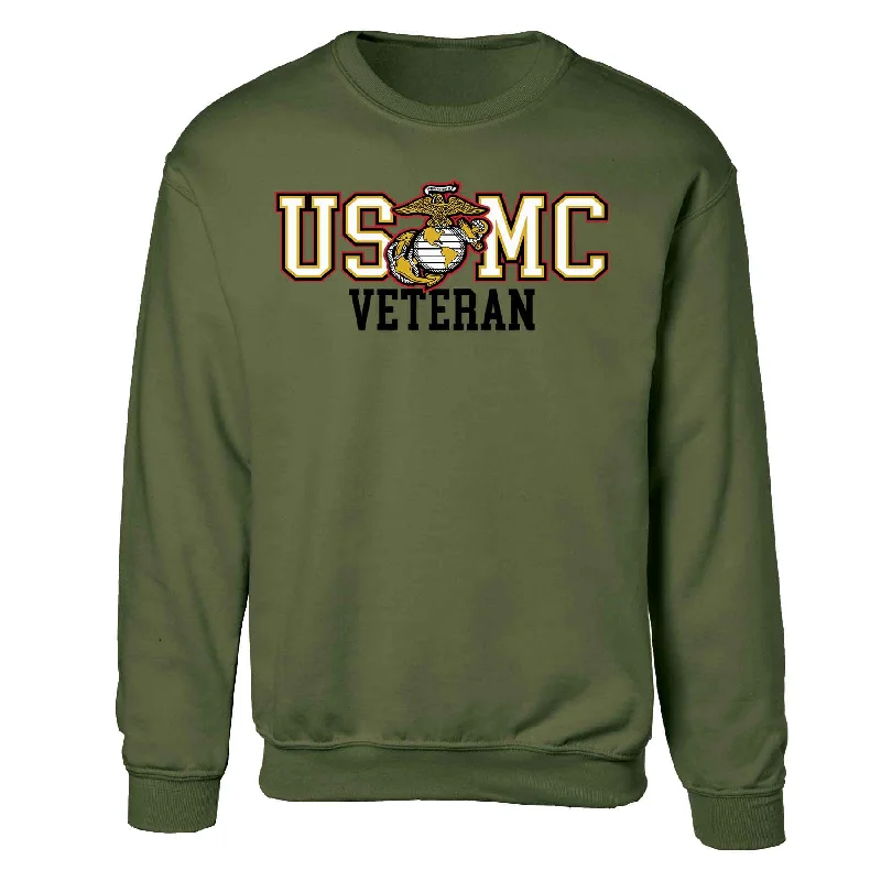 Men's summer sweatshirt-Bold USMC Veteran Sweatshirt