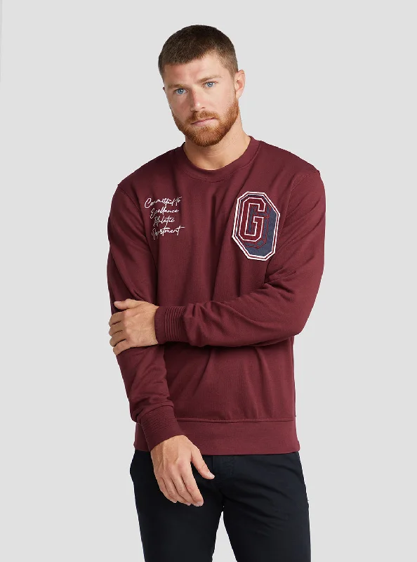 Men's hemp sweatshirt-Vino Yustin Logo Embroidered Jumper