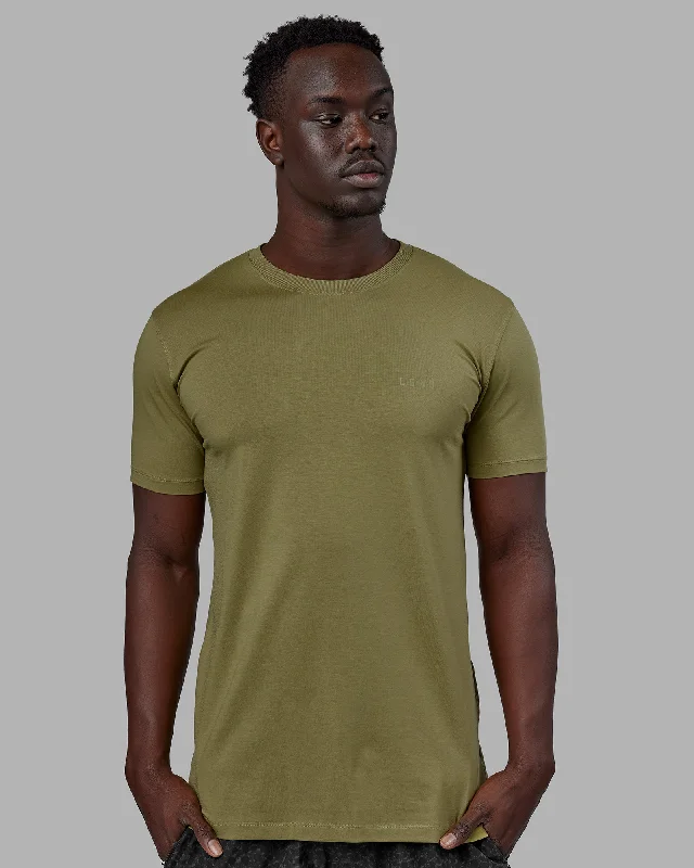 Men's solid color t-shirt-Deluxe PimaFLX Tee - Moss Stone