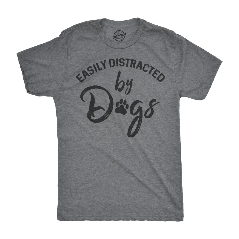 Men's moisture-wicking t-shirt-Easily Distracted By Dogs Men's T Shirt