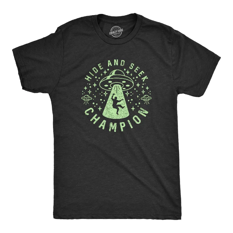 Men's henley t-shirt-Alien Hide And Seek Champion Men's T Shirt