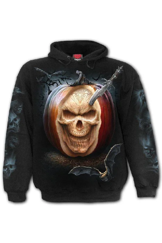 Men's pre-washed hoodie-Carving Death - Hoody Black