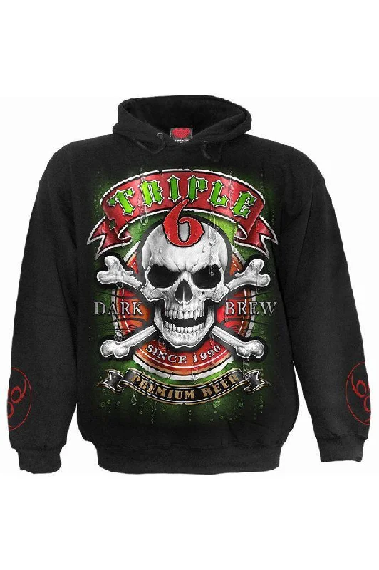 Men's antibacterial hoodie-Triple 6 - Hoody Black