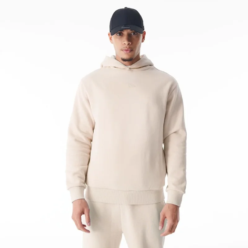 Men's gym-ready hoodie-New Era Flag Cream Oversized Pullover Hoodie