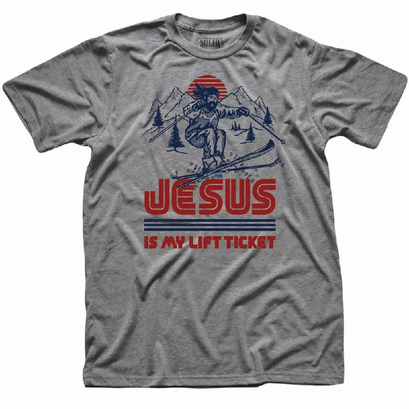 Men's breathable t-shirt-Jesus Is My Lift Ticket T-shirt