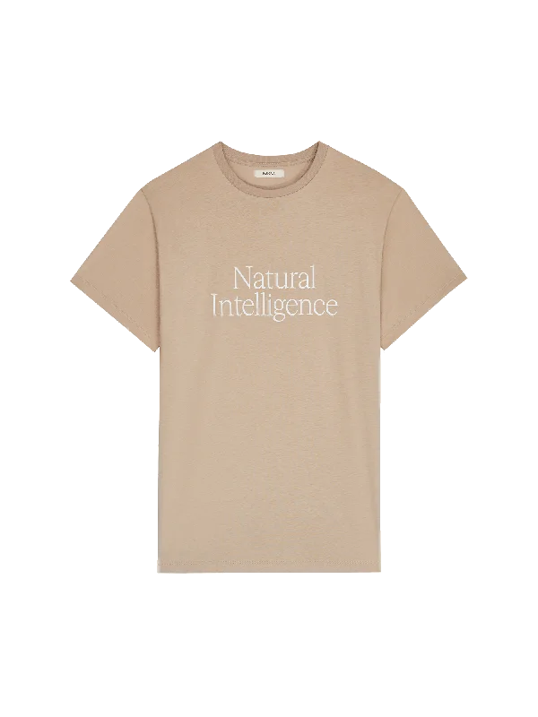 Men's gamer t-shirt-Mens 365 Natural Intelligence T-shirt—mirage beige