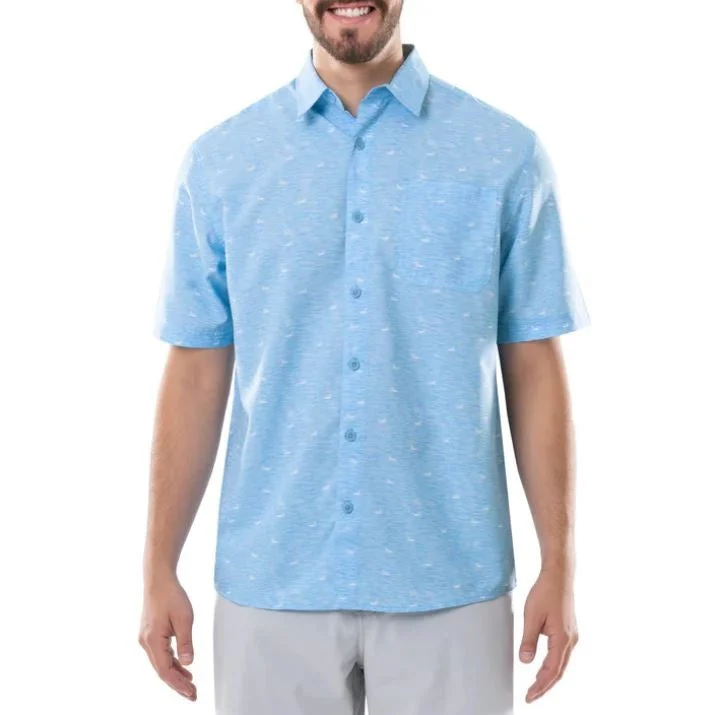 Men's high-performance dress shirt-Guy Harvey Short Sleeve Men's Performance Fishing Shirt