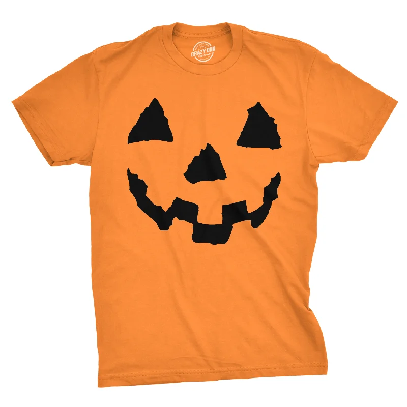 Men's printed t-shirt-Pumpkin Face Men's T Shirt