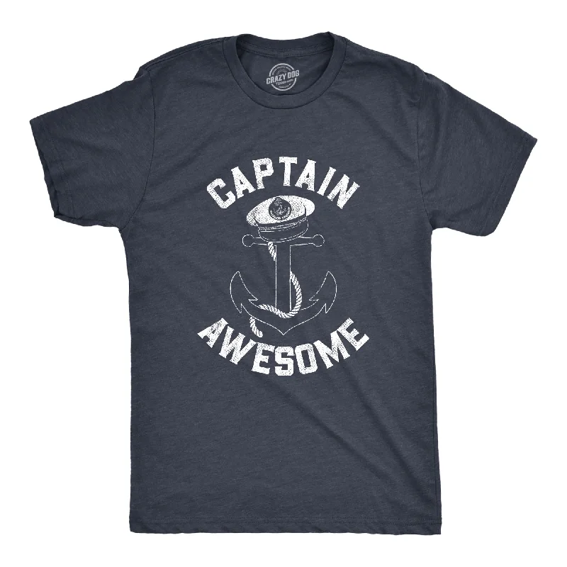 Men's uniform t-shirt-Captain Awesome Men's T Shirt