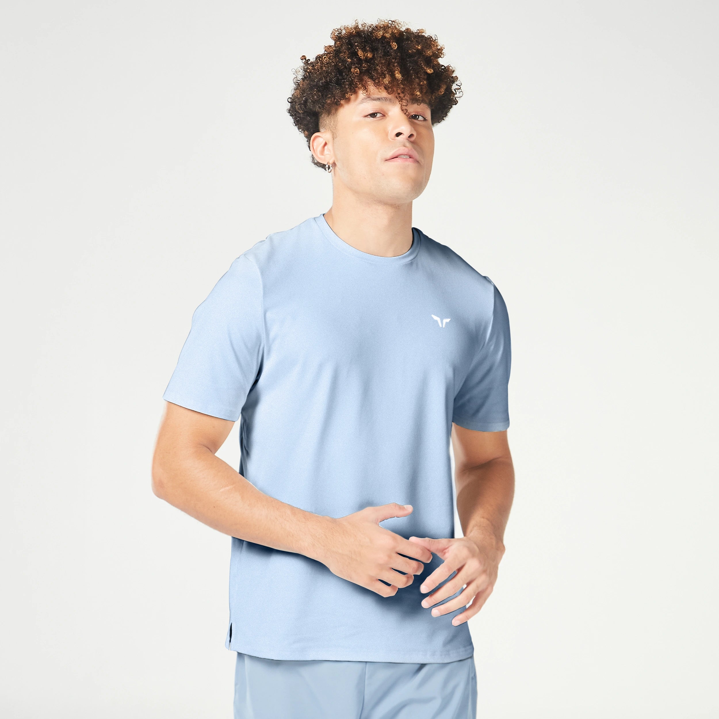 Men's comfortable t-shirt-Essential Gym Tee - Coronet Blue