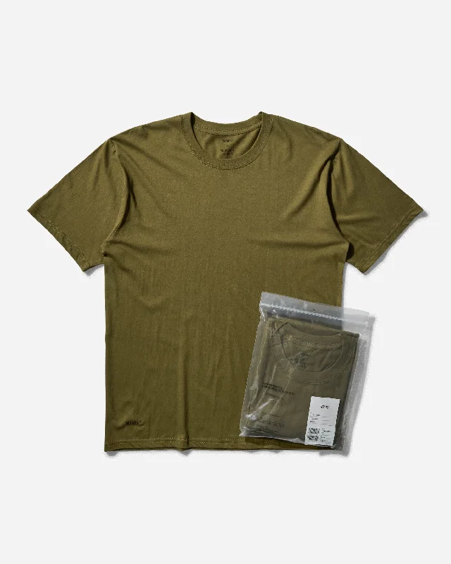 Men's anime t-shirt-Men's Skivvies 3-Pack T-Shirt Olive Drab