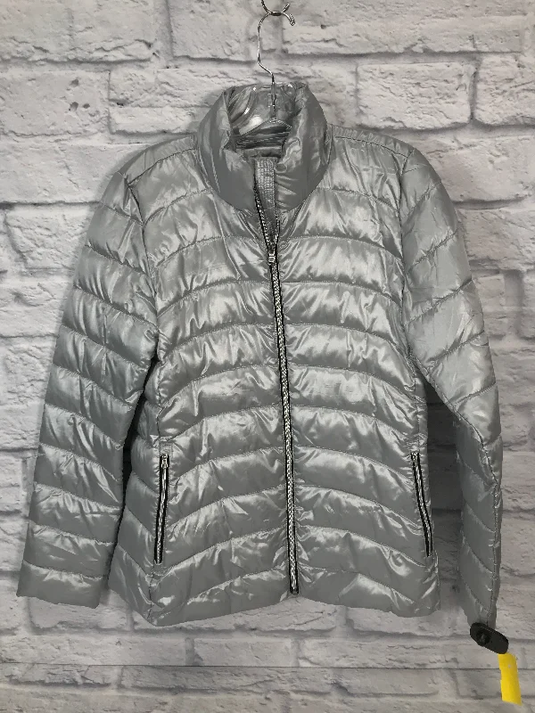 Men's pre-washed utility jacket-Jacket Puffer & Quilted By Gap In Silver, Size: M