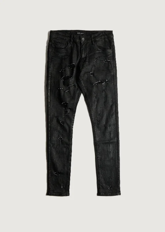 Men's pre-washed casual wear pants-Kinsella Denim (Black)